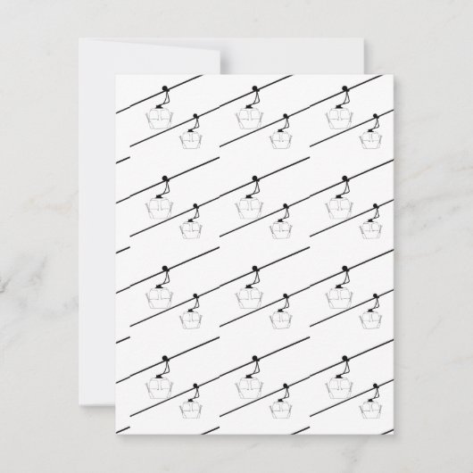 Zwarte gondels vakantiepas. feestdagenkaart (Voorkant)