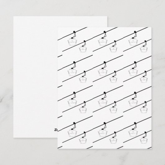 Zwarte gondels vakantiepas. feestdagenkaart (Voorkant / Achterkant)