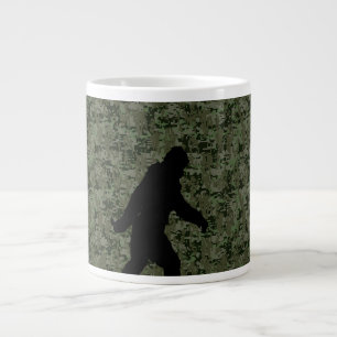 Zwarte Gone Squatchin Woodland Digitale Camouflage Grote Koffiekop