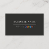 Zwarte Google Review QR Code Visitekaartje (Voorkant)
