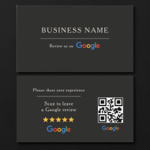 Zwarte Google Review QR Code