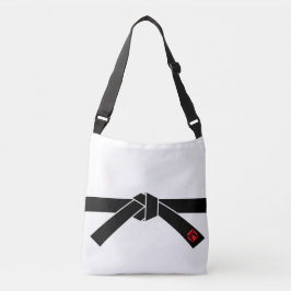 Zwarte gordel, 黒, 武 crossbody tas