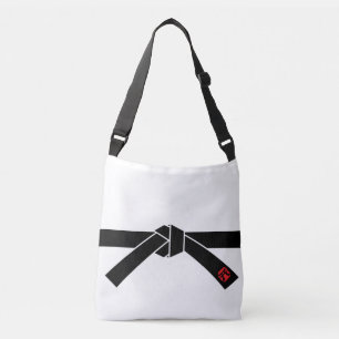 Zwarte gordel, 黒, 武 crossbody tas