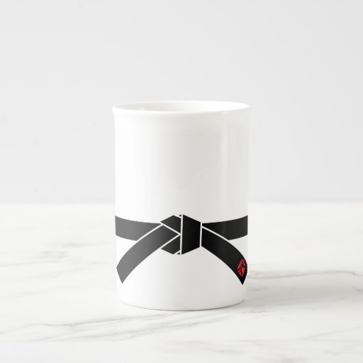 Zwarte gordel, 黒, 武 porselein kop (Voorkant)