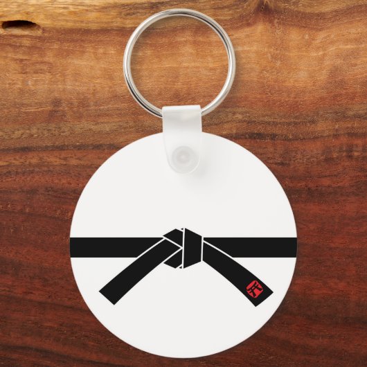 Zwarte gordel, 黒, 武 sleutelhanger (Voorkant)