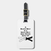 Zwarte gordel bagagelabel (Voorkant verticaal)