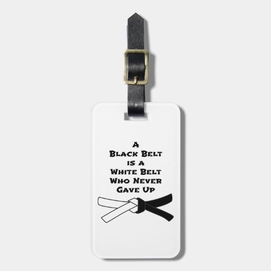 Zwarte gordel bagagelabel (Voorkant verticaal)