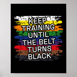 Zwarte gordel houdt martial Art Karate Tae Kw Poster