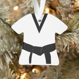 Zwarte gordel in martial Arts Uniform Ornament