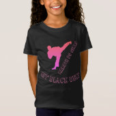 Zwarte gordel Karate Black Roos Modern Trendy Chic T-shirt (Voorkant)