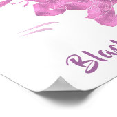 Zwarte gordel Karate Girl Pink Paarse Modern Chic Poster (Hoek)