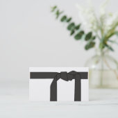 Zwarte gordel/Karate-instructie Visitekaartje (Staand voorkant)