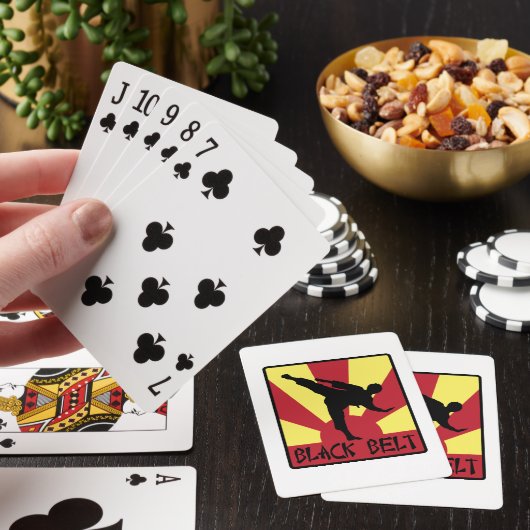 Zwarte gordel Karate Pokerkaarten (Insitu)