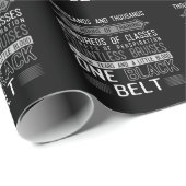 Zwarte gordel Karate Taekwondo Jiu Jitsu Motivatio Cadeaupapier (Rol Hoek)