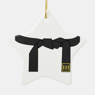 Zwarte gordel keramisch ornament