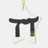 Zwarte gordel keramisch ornament (Links)