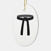 Zwarte gordel keramisch ornament (Links)