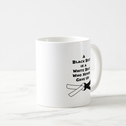 Zwarte gordel koffiemok (Voorkant rechts)