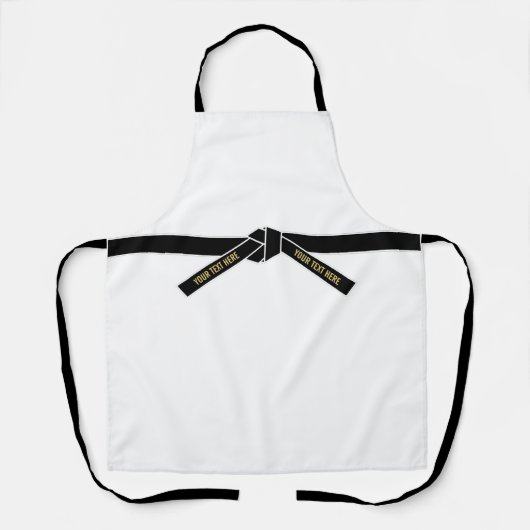  zwarte gordel (Kuro-obi) Schort (Voorkant)