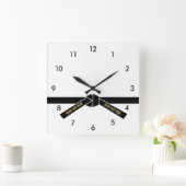  zwarte gordel (Kuro-obi) Vierkante Klok (Huis)