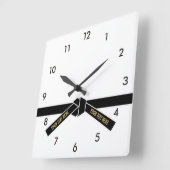  zwarte gordel (Kuro-obi) Vierkante Klok (Hoek)