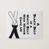 Zwarte gordel legpuzzel (Horizontaal)