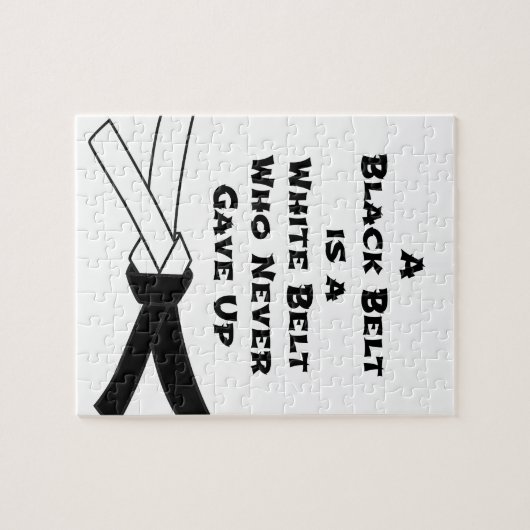 Zwarte gordel legpuzzel (Horizontaal)