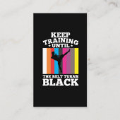 Zwarte gordel Martial Art Coach Karate Kick Visitekaartje (Voorkant)