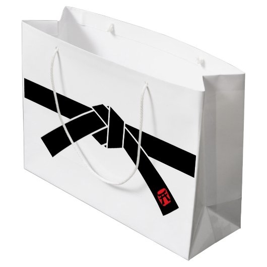 Zwarte gordel, martial Arts Groot Cadeauzakje (Achterkant Gekanteld)