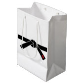 Zwarte gordel, martial Arts Medium Cadeauzakje (Voorkant Gekanteld)