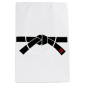 Zwarte gordel, martial Arts Medium Cadeauzakje (Voorkant)
