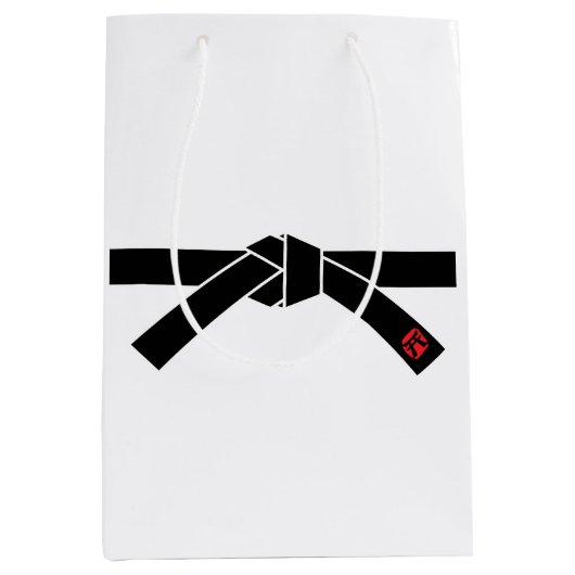 Zwarte gordel, martial Arts Medium Cadeauzakje (Voorkant)