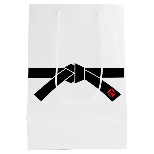 Zwarte gordel, martial Arts Medium Cadeauzakje (Achterkant)
