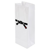 Zwarte gordel, martial Arts Wijn Cadeautas (Achterkant Gekanteld)