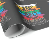 Zwarte gordel — Martiale kunst — Karate TaeKwonDo Cadeaupapier (Rol Hoek)