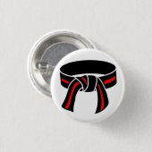 Zwarte gordel met rode strepe Button (Voorkant /achterkant)