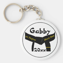 Zwarte gordel met Sleutelhanger voor Martial Arts 