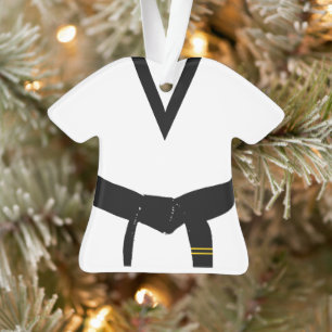 Zwarte gordel met tweede graad in Martial Arts Ornament