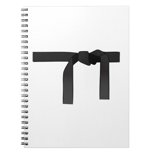 Zwarte gordel notitieboek (Voorkant)