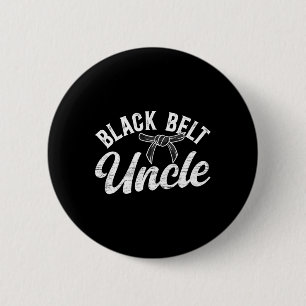 Zwarte gordel Oom Karate Oom Trots Karate Oom Ronde Button 5,7 Cm
