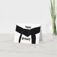 Zwarte gordel rond martial Arts Birthday
