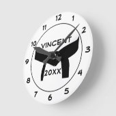 Zwarte gordel rond Martial Arts Ronde Klok (Hoek)