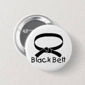 Zwarte gordel ronde button 5,7 cm (Voorkant /achterkant)