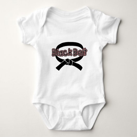 Zwarte gordel (rood) romper (Voorkant)