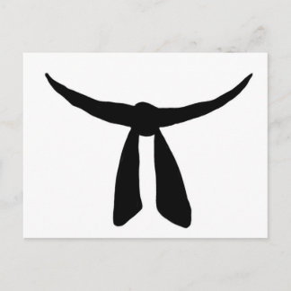 Zwarte gordel uitnodiging briefkaart