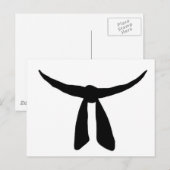 Zwarte gordel uitnodiging briefkaart (Voorkant / Achterkant)