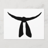 Zwarte gordel uitnodiging briefkaart (Voorkant)
