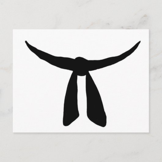 Zwarte gordel uitnodiging briefkaart (Voorkant)
