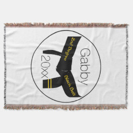 Zwarte gordel voor martial Arts 2e graads Deken