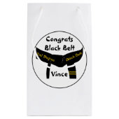 Zwarte gordel voor Martial Arts 2e graads Gefelici Klein Cadeauzakje (Achterkant)